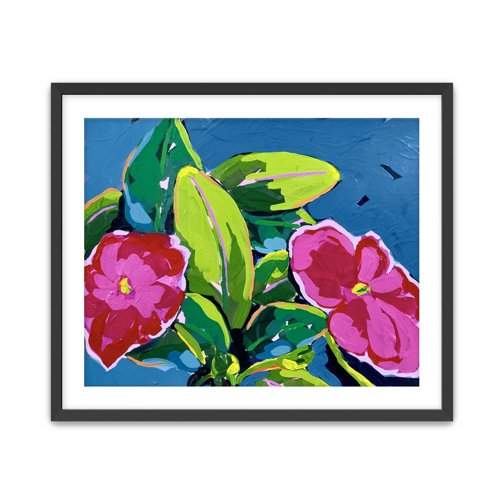 A Tropical Floral: Colorful, Expressive Flower Wall Art Prints for